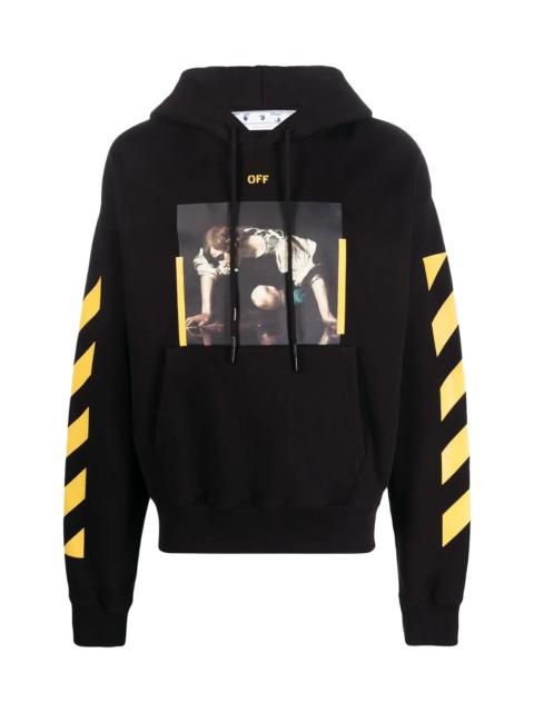 Off-White Diagonal Arrow Caravaggio Narcist Over Hoodie "Black"