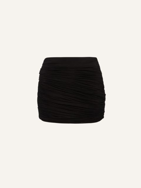 MAGDA BUTRYM Cupro wrap mini skirt in black