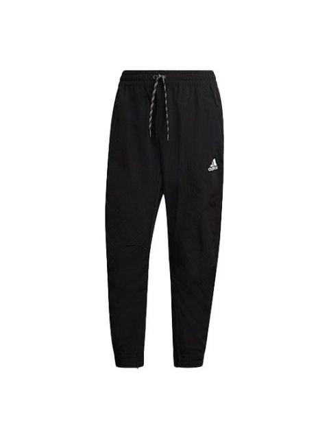 adidas Men's adidas 3S tape Wov Pt Sports Stylish Woven Bundle Feet Cropped Pants/Trousers Black GM5751
