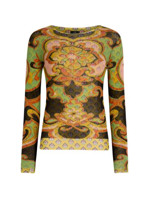Etro Etro Floral-print Long-sleeve Top