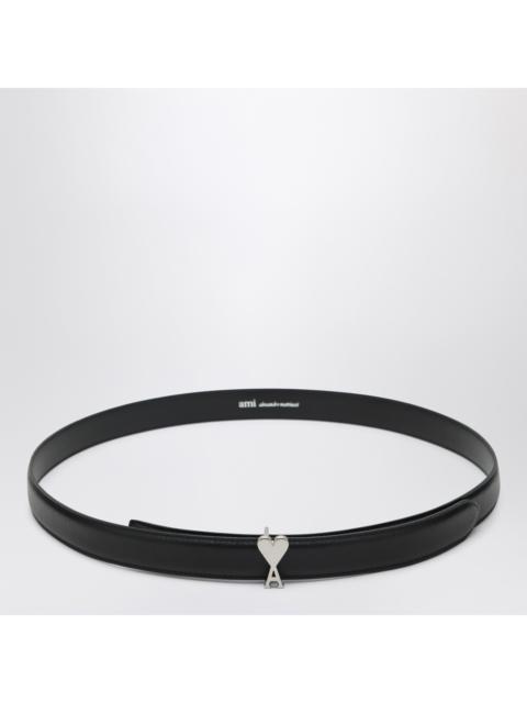 AMI Paris Ami Paris Black Ami De Cå“Ur Belt In Calfskin Men