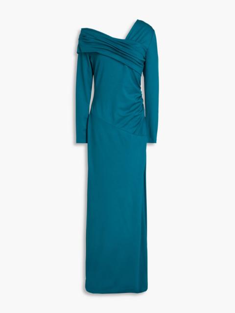 DIANE VON FURSTENBERG Dolores asymmetric draped jersey maxi dress
