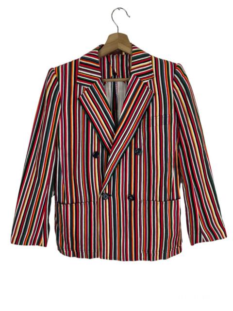 SAINT LAURENT Rainbow Colour YVES SAINT LAURENT STRIPES COATS