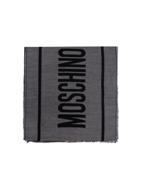 logo-detail wool scarf