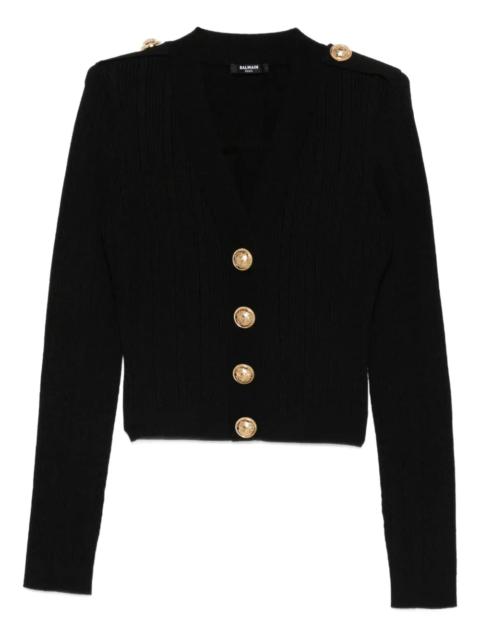 Balmain Balmain Women Ribbed Cardigan With Buttons
