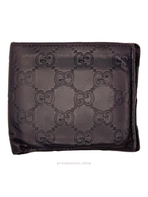 GUCCI Gucci GG Bifold Wallet - Dark Chocolate Guccissima