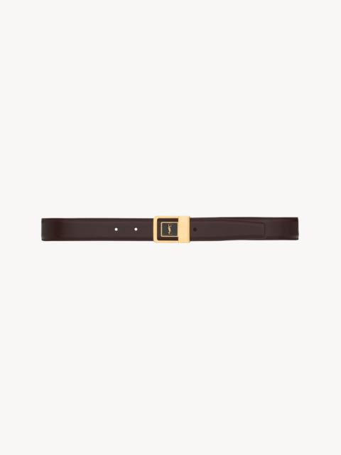 SAINT LAURENT LA 66 BUCKLE BELT IN LACQUERED LEATHER
