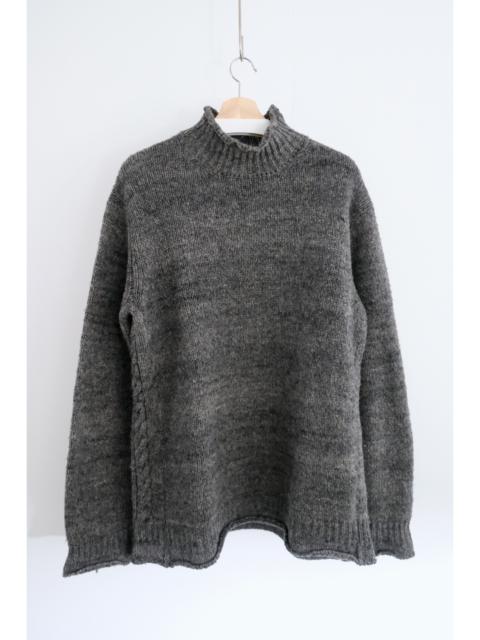 1990s-00s Wool Oversized Mock Neck Sweater