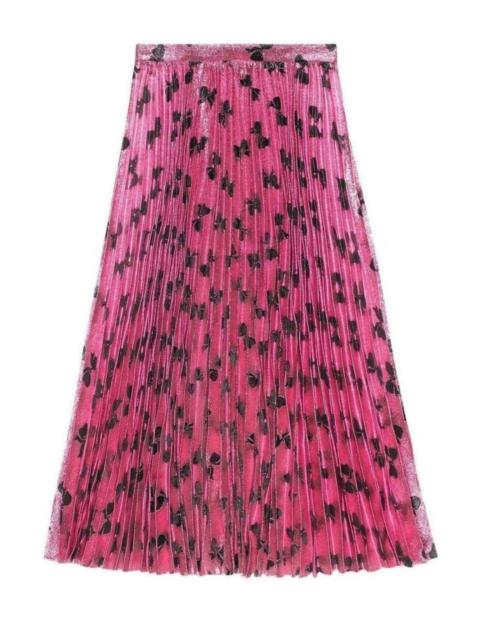 GUCCI Iridescent Bow Lurex Pleated Skirt