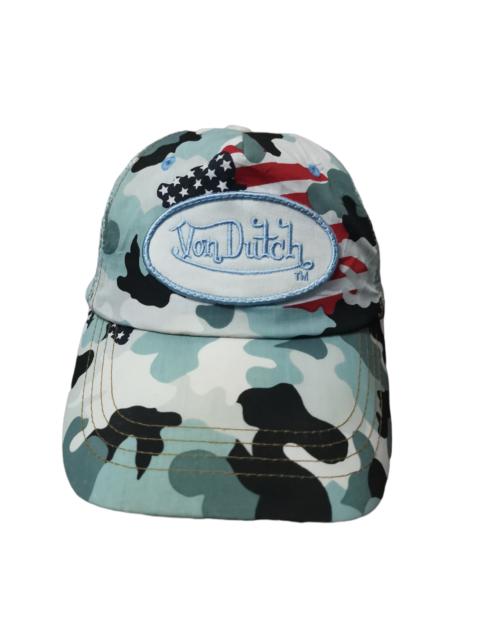 Other Designers Vintage - 🔥Vintage🔥 Von Dutch Hat Camo With American Flag