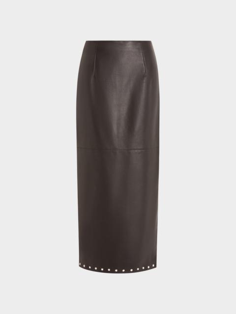 16ARLINGTON LOLA MIDI SKIRT IN LEATHER