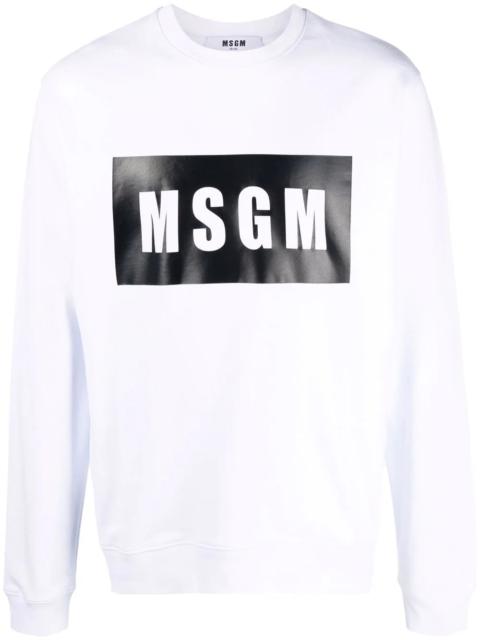 MSGM logo box print sweatshirt