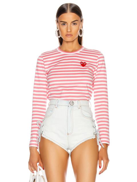 Comme des Garçons PLAY Striped Tee