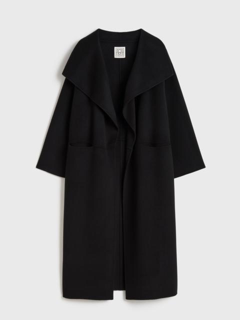 TOTEME Signature wool cashmere coat black