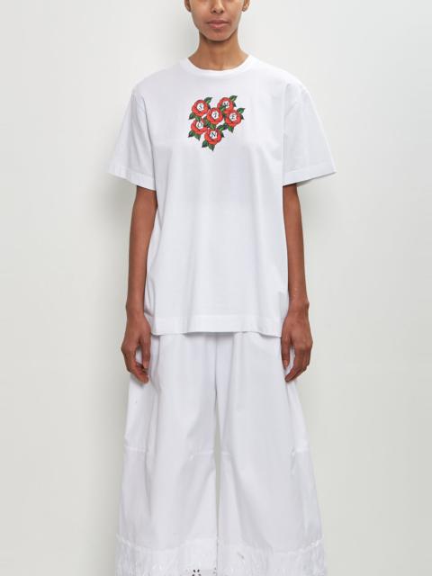 Simone Rocha Cotton Cluster Rose Logo Print T-Shirt