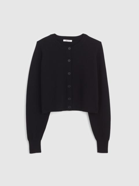 Madewell Raglan-Sleeve Cropped Cardigan in Merino Wool