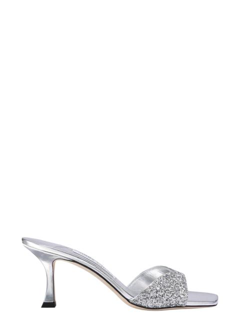 JIMMY CHOO Skye 70 Mule - Silver Glitter
