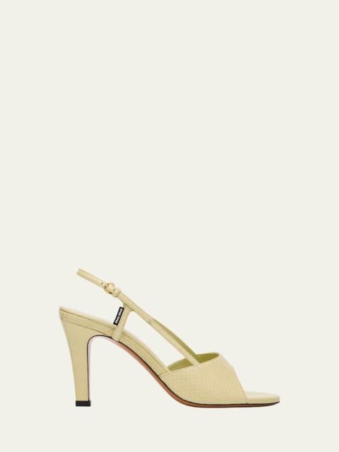 Miu Miu Ayer Snake Slingback Sandals