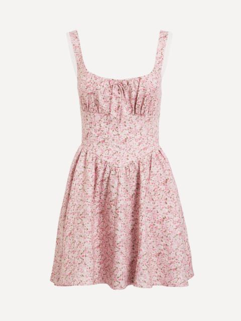 Reformation Daria Rosin Linen Mini Dress