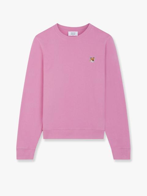Maison Kitsune Cotton Sweatshirt With Iconic Embroidered Logo On The Front