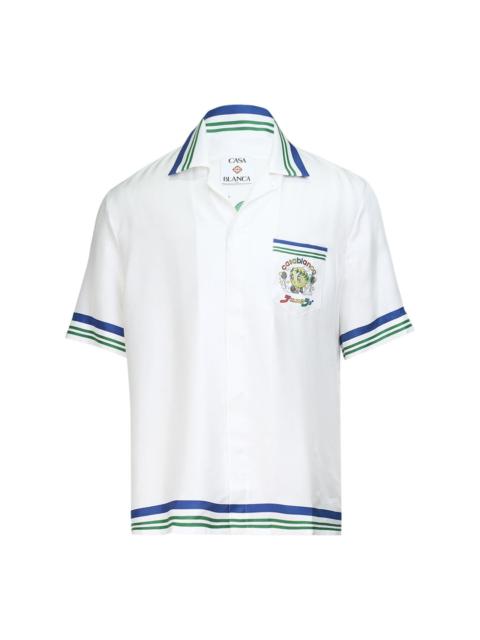 CASABLANCA Cuban Collar Short Sleeve Shirt