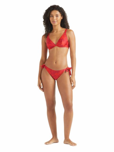 Vilebrequin Vilebrequin Women's Flower Power Side Tie Bikini Bottom in Lipstick at Nordstrom