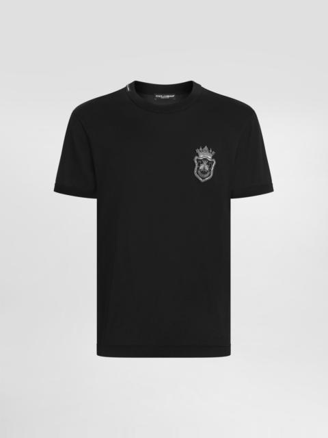 Dolce & Gabbana Cotton T-shirt with heraldic patch