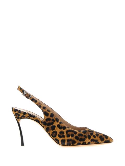 CASADEI Printed suede Malesia pumps