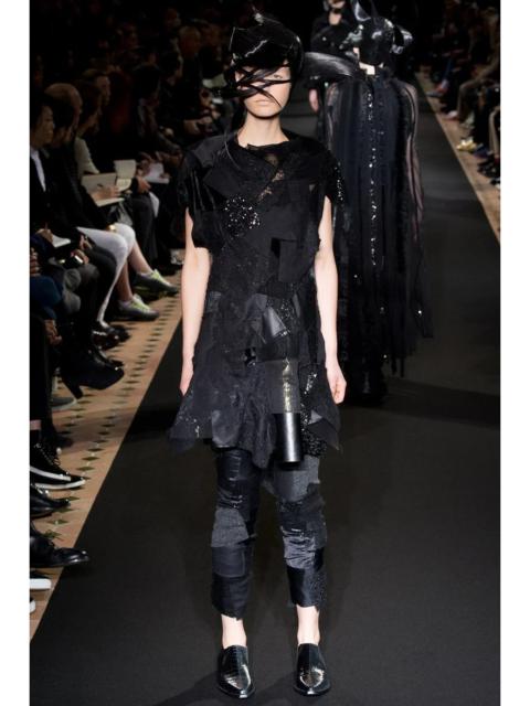 Comme Des Garçons UNIQUE ! AD2014 Black patchwork double layered pants