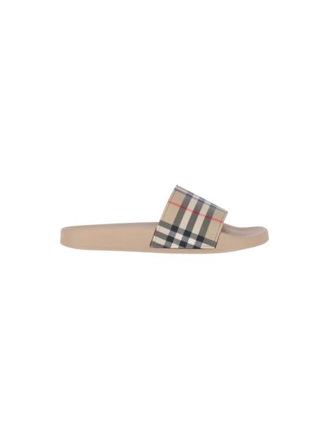 Burberry "check" Slides