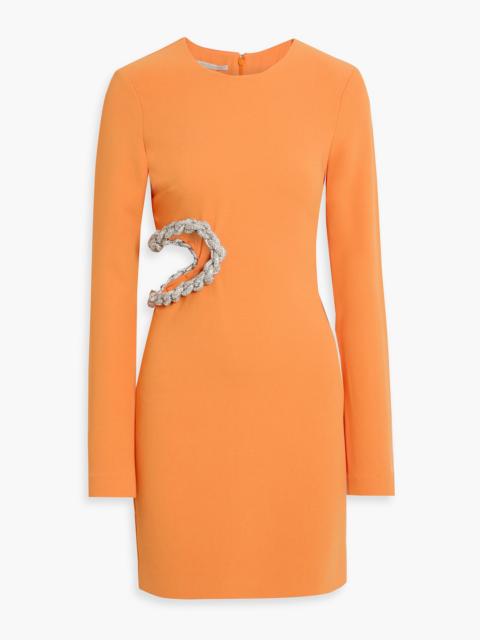 Stella McCartney Embellished cutout crepe mini dress