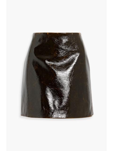 Sportmax Beta glossed wool-blend mini skirt