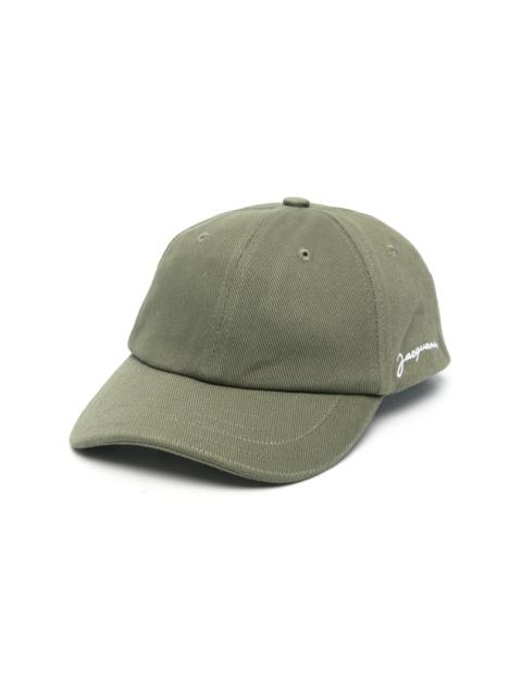 JACQUEMUS Casquette embroidered-logo cotton cap