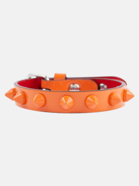 Christian Louboutin Loubilink embellished leather bracelet
