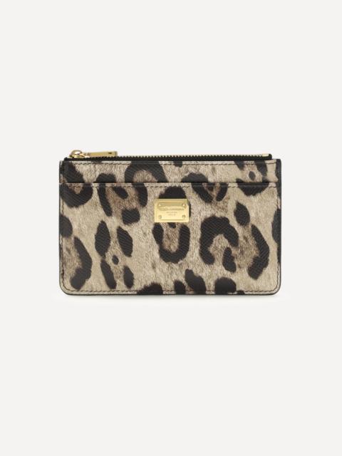 Dolce & Gabbana Animal print leather Card Holder