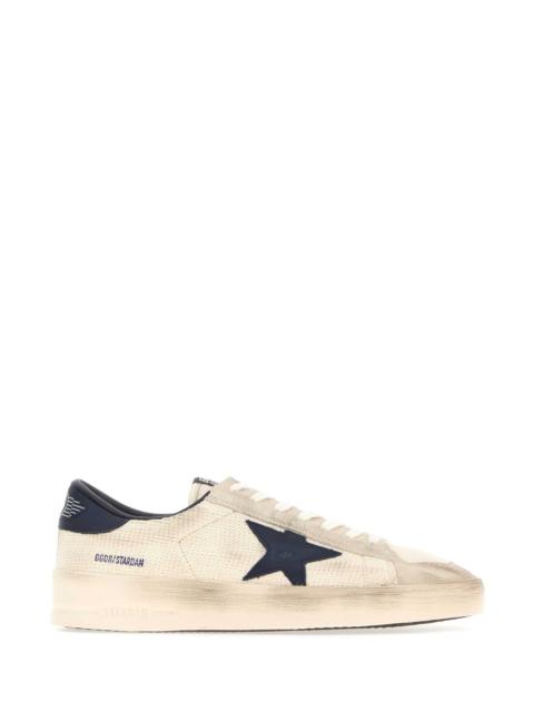Golden Goose Golden Goose Deluxe Brand Men Ivory Suede And Fabric Stardan Sneakers