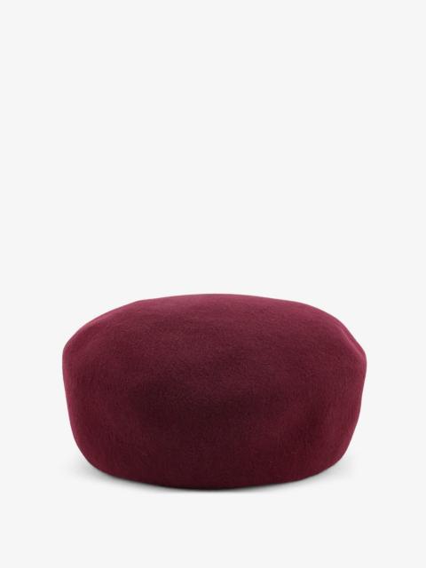 The Frankie Shop The Frankie Shop Noxley Pillbox Wool Beret Burgundy