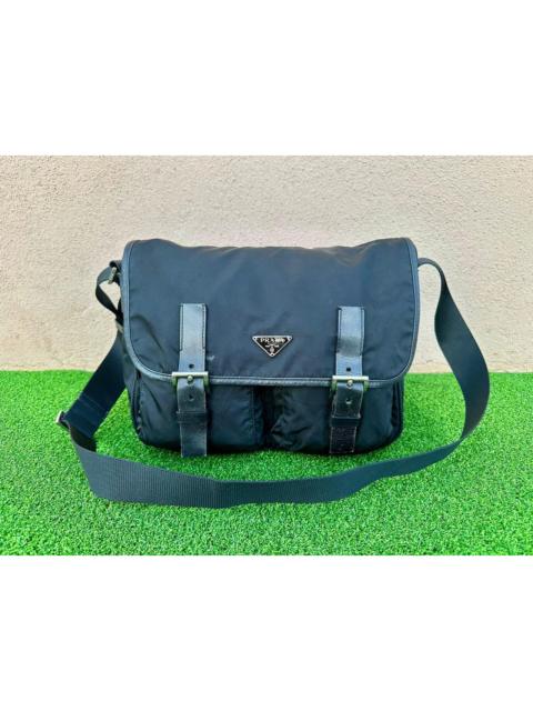 Prada Authentic Prada Tessuto Saffiano Leather Messengger Bag