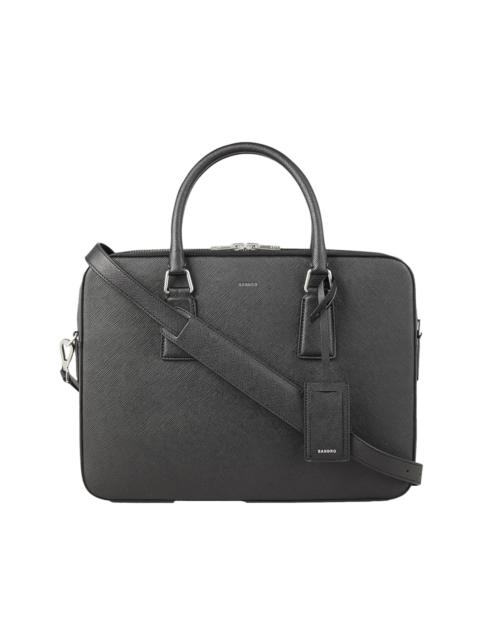 Sandro SANDRO Reconstituted leather briefcase in Black at Nordstrom