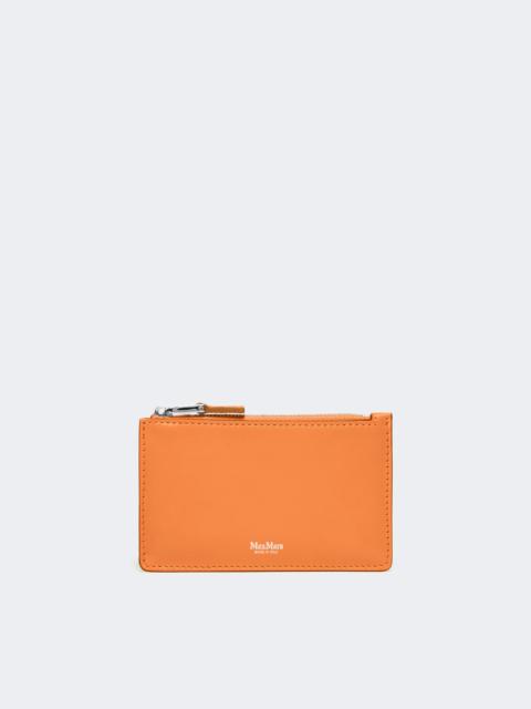 Max Mara Leather card holder - TANGERINE
