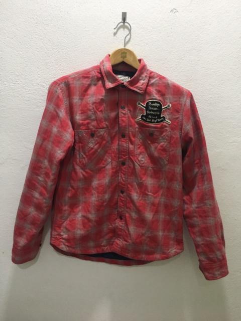 SCHOTT PERFECTO FLANNEL PLAID BIKER JACKET