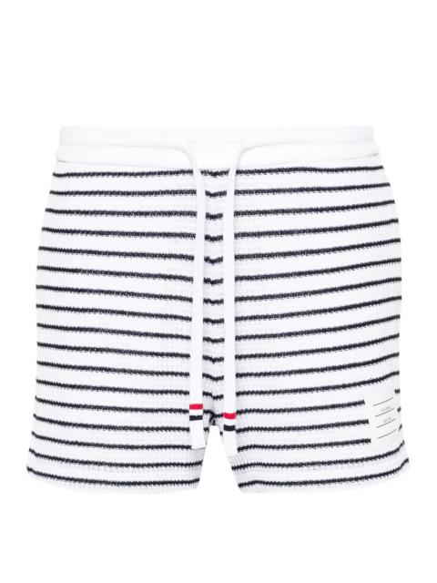 Thom Browne Summer Shorts In Striped Texture
