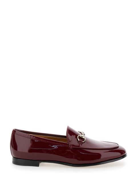 GUCCI Gucci Women 'Jordan' Bordeaux Loafers With Horsebit Detail In Patent Leather Woman
