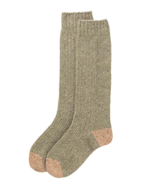 Johnstons of Elgin Women's Donegal Cashmere Green Socks