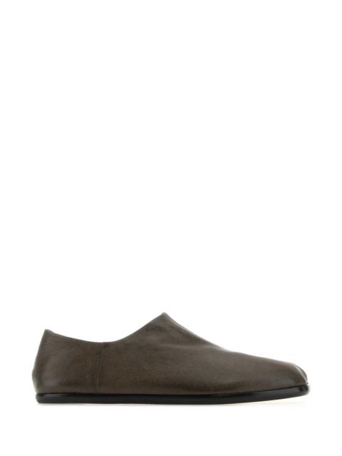 Maison Margiela Maison Margiela Men Dark Brown Leather Tabi Loafers