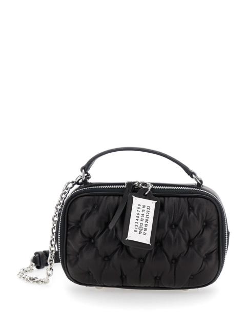 Maison Margiela Maison Margiela Women 'Glam Slam' Black Handbag With Logo Plate And Quilted Design In Leather  Woman