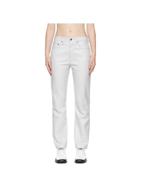 AGOLDE Gray Relaxed Leather Pants