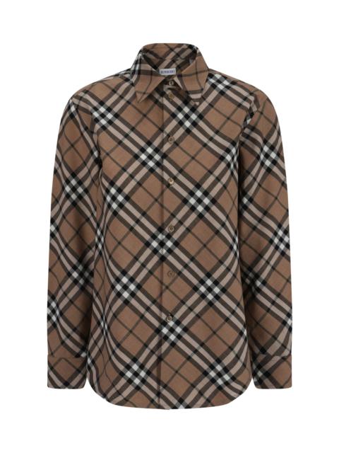 Burberry Embroidered Polyester Blend Shirt