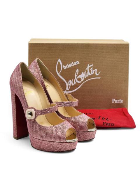 Christian Louboutin Bibibop Platform Peep Toe Pumps 140 - Pink 38 7.5US $895 NWB