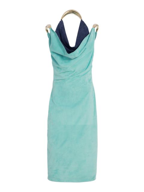 Bottega Veneta Suede Dress navy